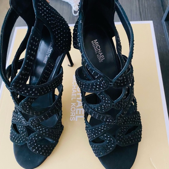 Michael Kors Annalee Embellished Suede Sandal - Picture 3 of 5